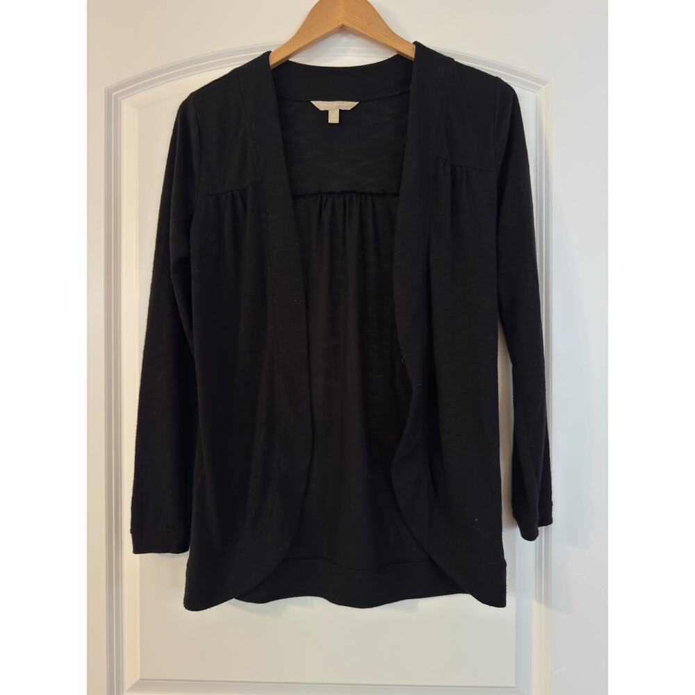 MODERN EDIT | Banana Republic Black Open Front Draped Cardigan Sweater Xsmall